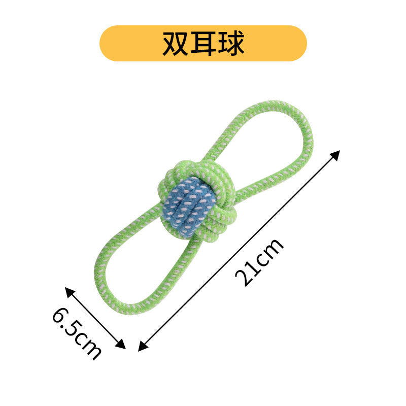 Dog toy Bite-resistant rope knot Cotton rope all, medium and large dog grinding tooth knot ball cat and dog toy