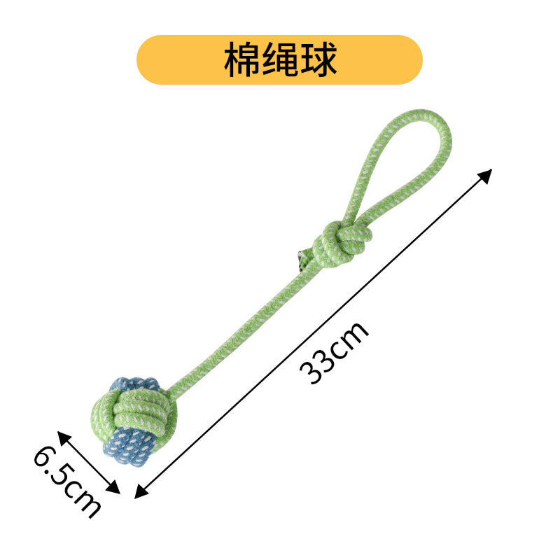 Dog toy Bite-resistant rope knot Cotton rope all, medium and large dog grinding tooth knot ball cat and dog toy