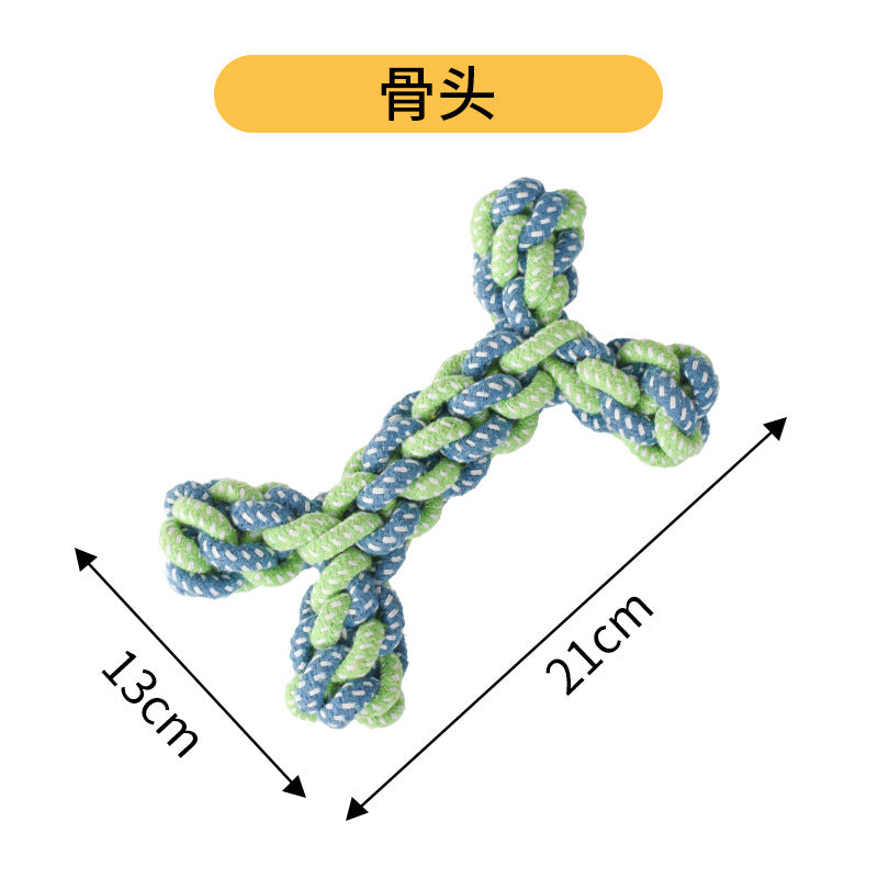 Dog toy Bite-resistant rope knot Cotton rope all, medium and large dog grinding tooth knot ball cat and dog toy