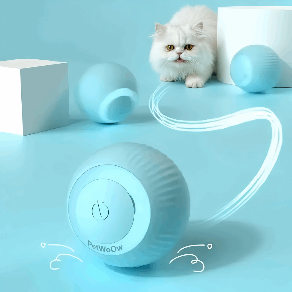 petWoOw KineticGlow™ Pet Ball | Smart Rechargeable LED Toy for Cats & Dogs - PetWooW