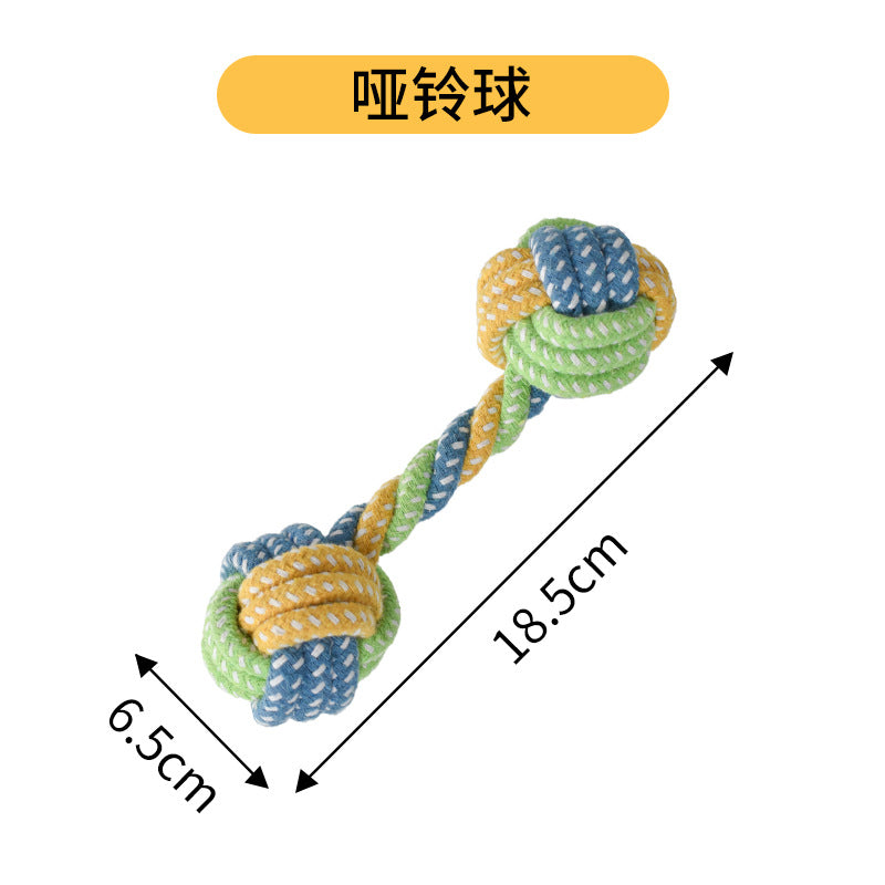 Dog toy Bite-resistant rope knot Cotton rope all, medium and large dog grinding tooth knot ball cat and dog toy