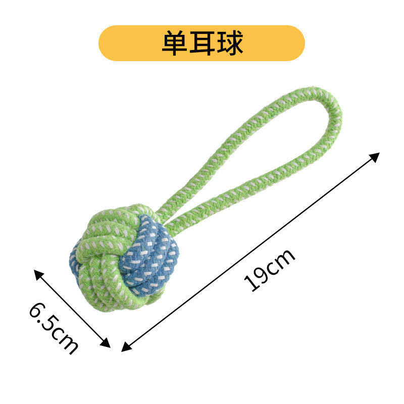 Dog toy Bite-resistant rope knot Cotton rope all, medium and large dog grinding tooth knot ball cat and dog toy